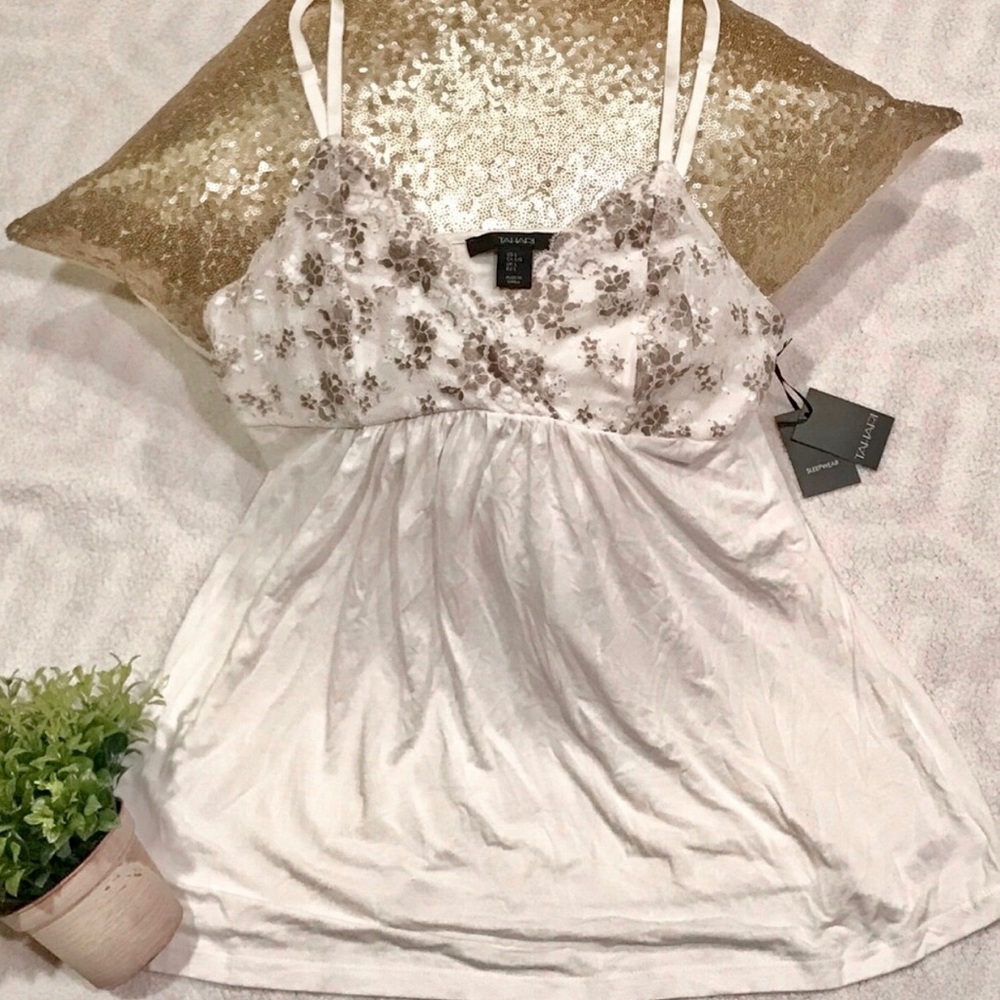 Tahari Sleepwear Lace Tank Top Lingerie